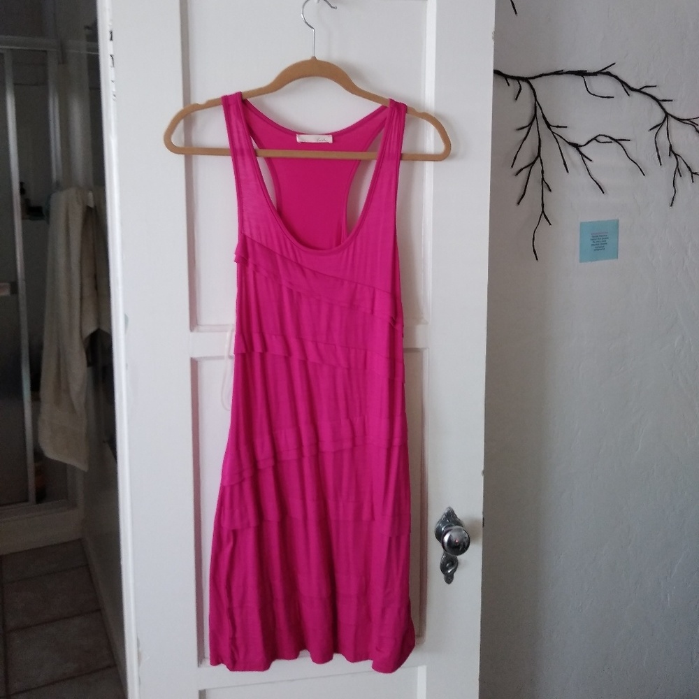 New Lush large stretchy magenta dress